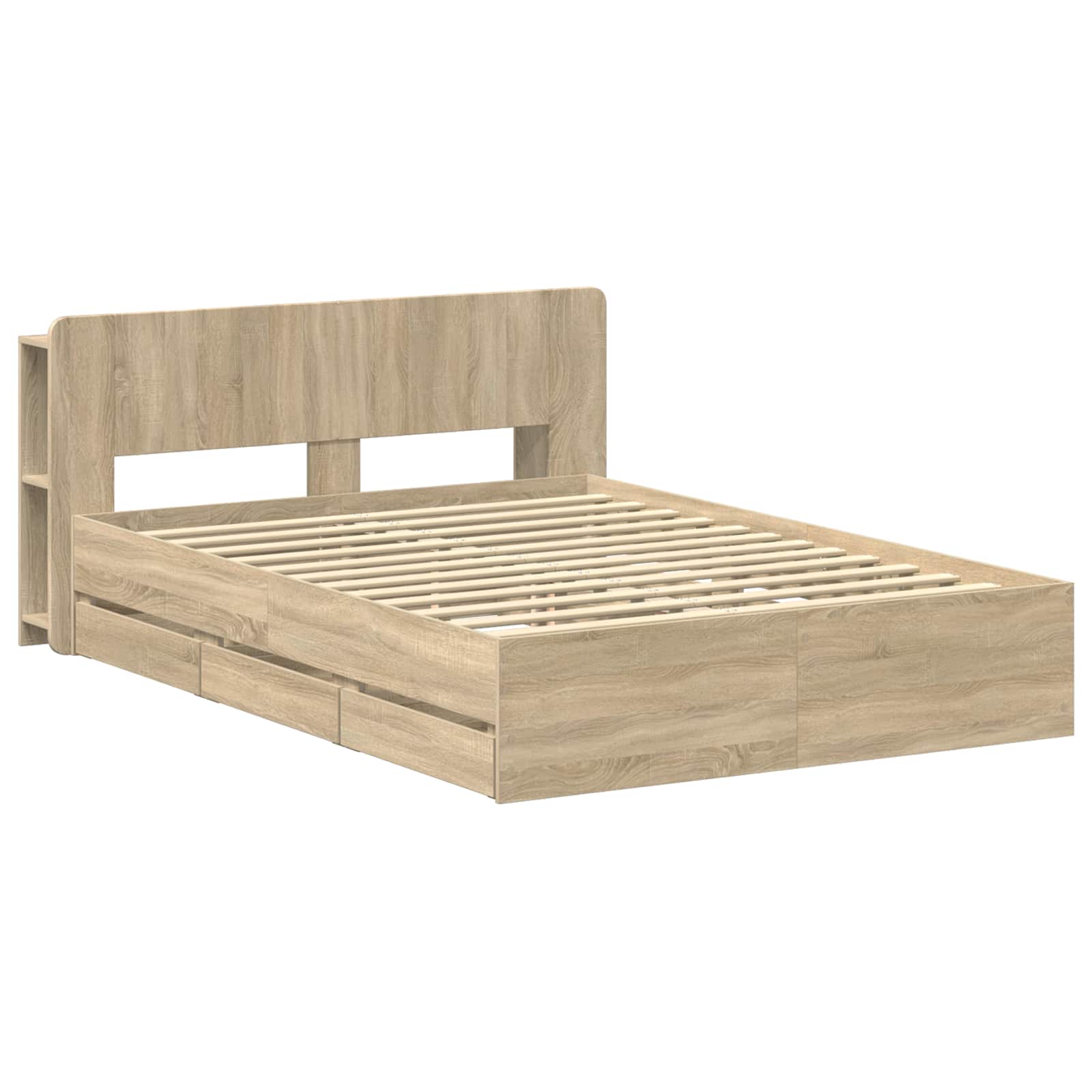 Σκελετός κρεβατιού με αποθήκευση Sonoma Δρυς 150 x 200 cm - Pakobazaar
