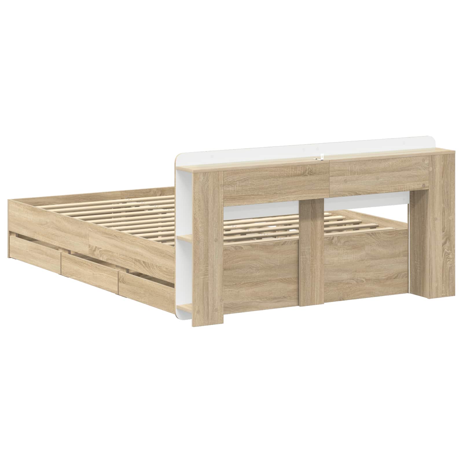 Σκελετός κρεβατιού με αποθήκευση Sonoma Δρυς 150 x 200 cm - Pakobazaar