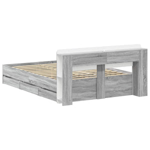 Σκελετός κρεβατιού με αποθήκευση Γκρι Sonoma 160 x 200 cm - Pakobazaar