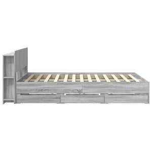 Σκελετός κρεβατιού με αποθήκευση Γκρι Sonoma 160 x 200 cm - Pakobazaar
