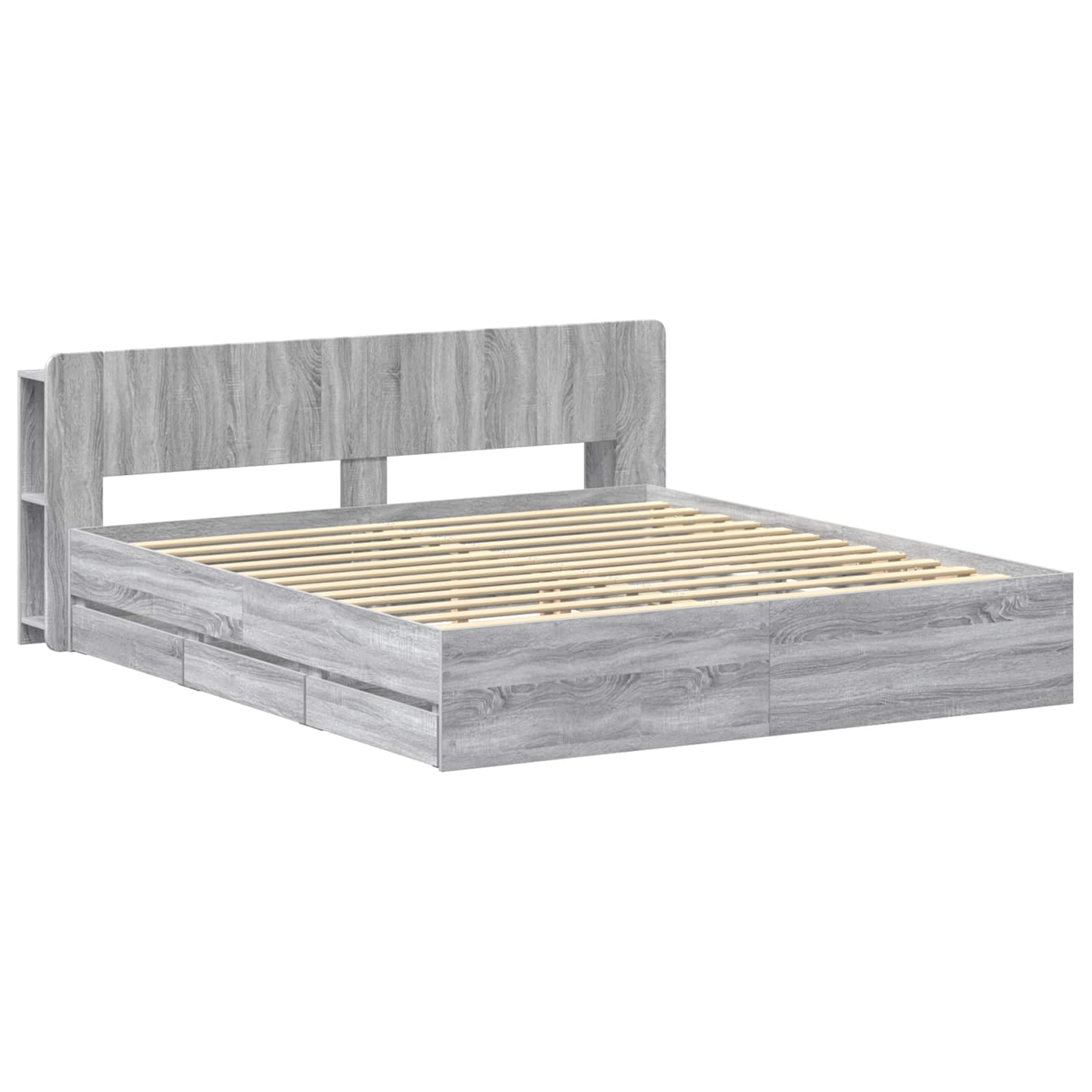 Σκελετός κρεβατιού με αποθήκευση Γκρι Sonoma 180 x 200 cm - Pakobazaar