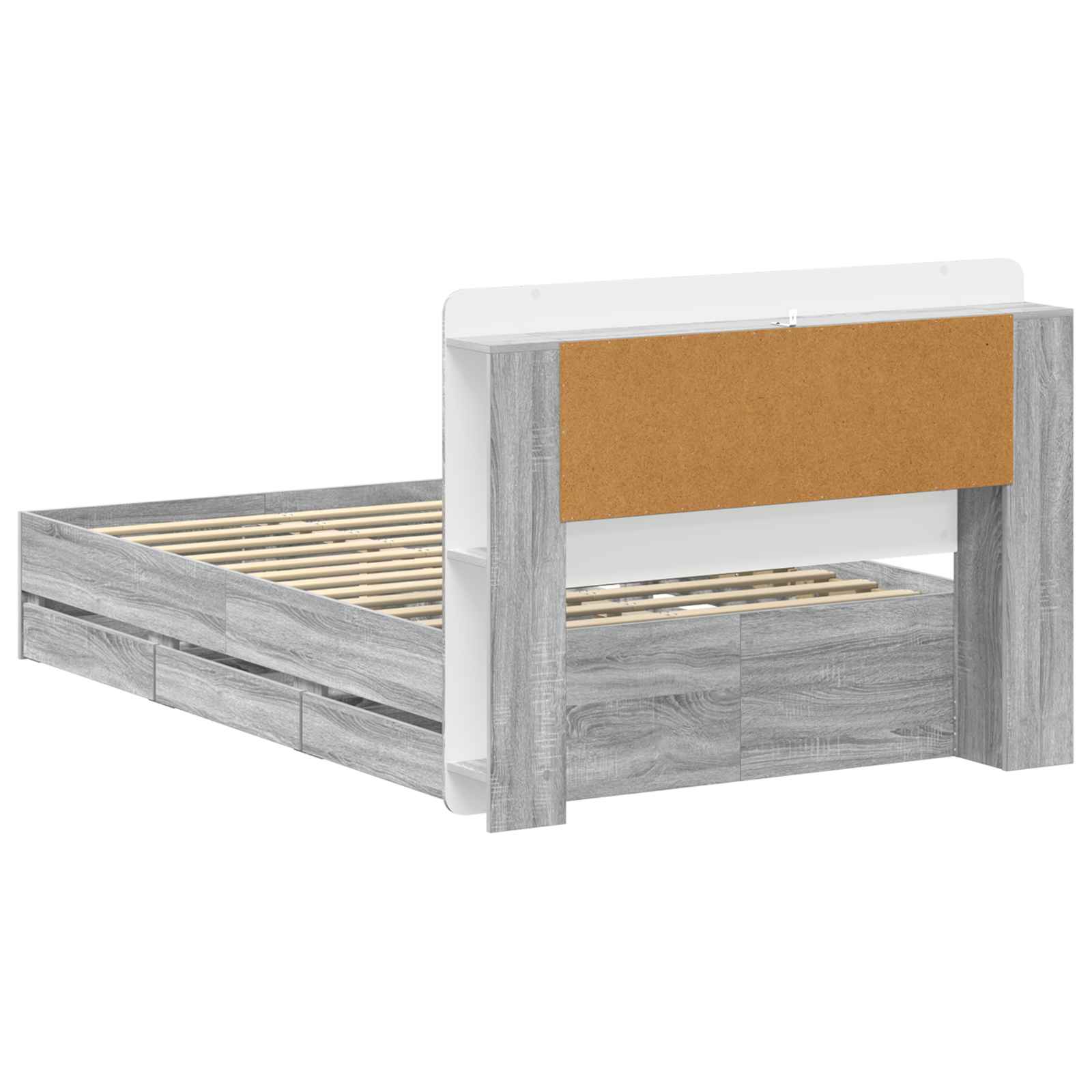 Σκελετός κρεβατιού με αποθήκευση Γκρι Sonoma 120 x 190 cm - Pakobazaar