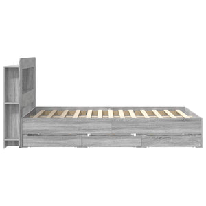 Σκελετός κρεβατιού με αποθήκευση Γκρι Sonoma 120 x 190 cm - Pakobazaar
