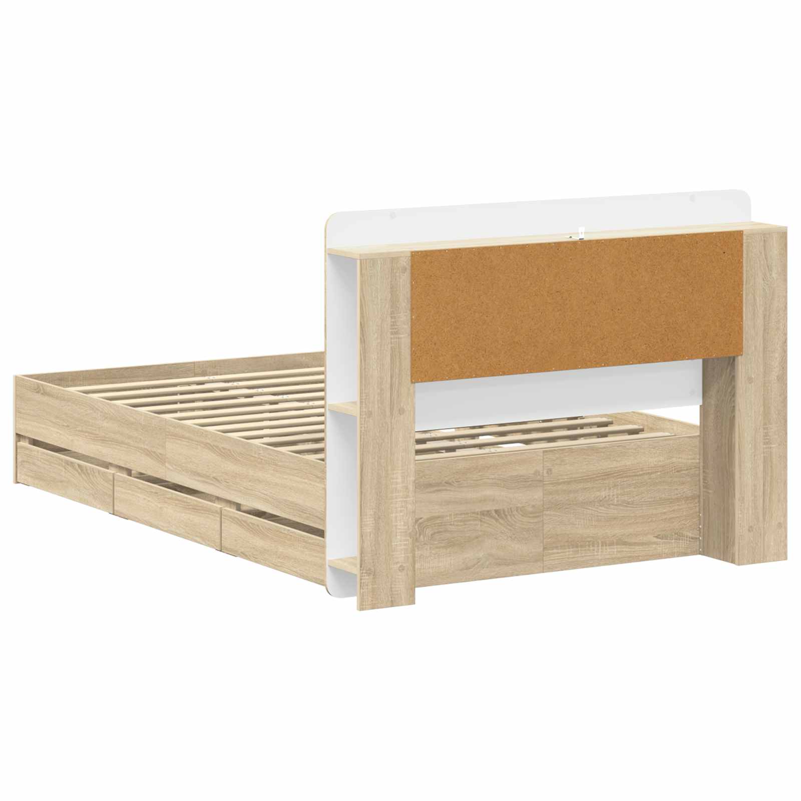 Σκελετός κρεβατιού με αποθήκευση Sonoma Δρυς 120 x 190 cm - Pakobazaar