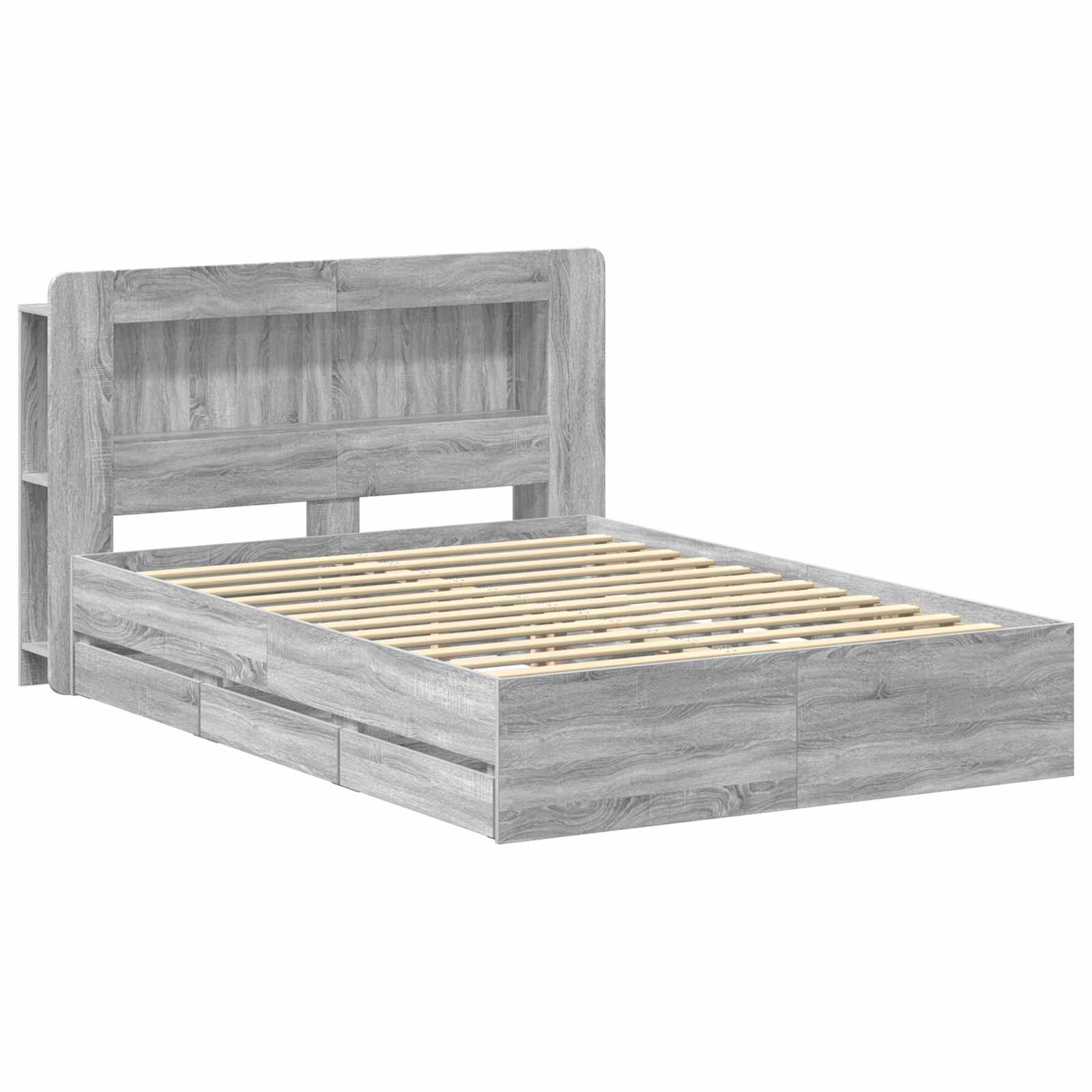 Σκελετός κρεβατιού με αποθήκευση Γκρι Sonoma 140 x 200 cm - Pakobazaar