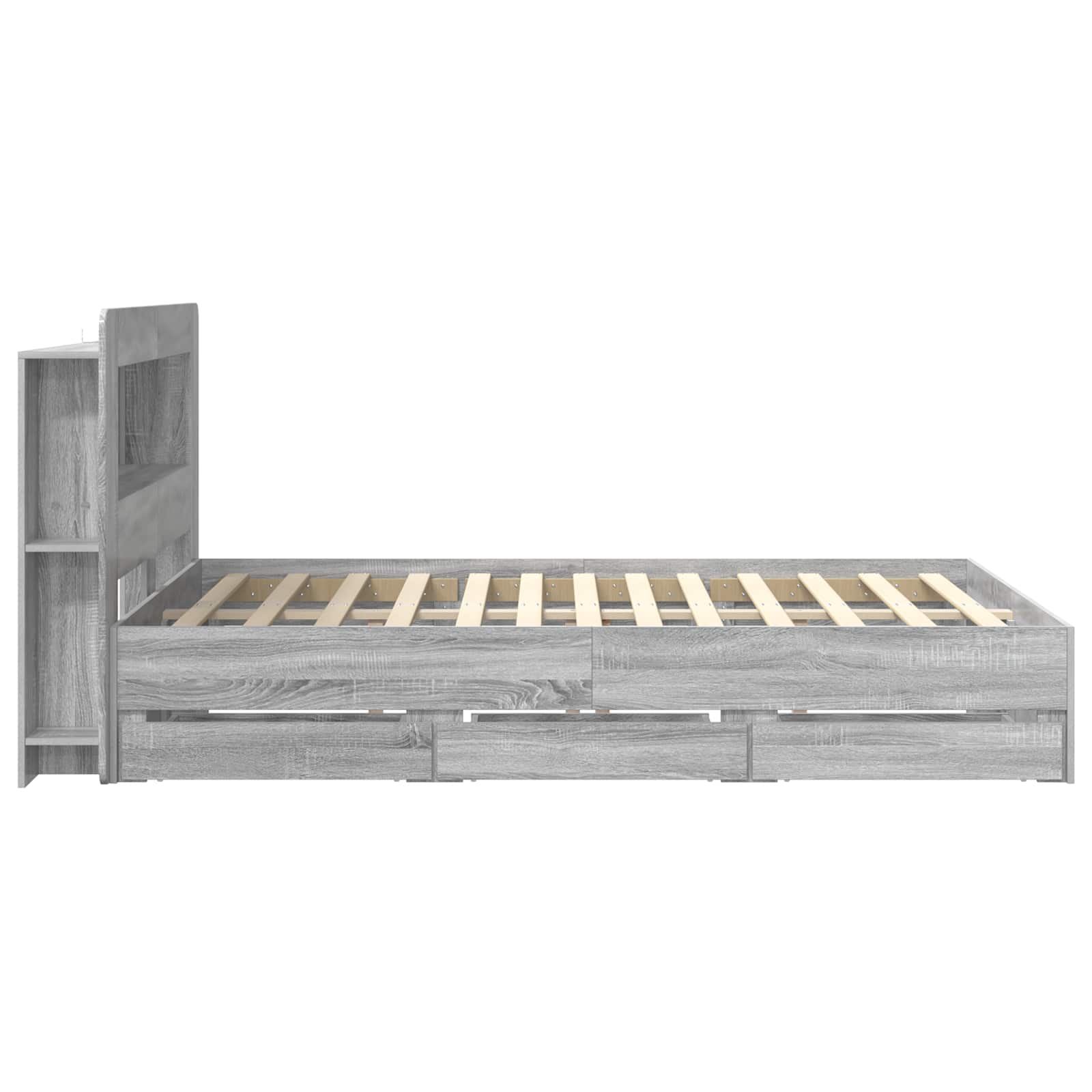 Σκελετός κρεβατιού με αποθήκευση Γκρι Sonoma 140 x 200 cm - Pakobazaar