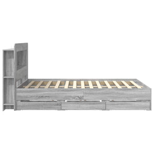 Σκελετός κρεβατιού με αποθήκευση Γκρι Sonoma 140 x 200 cm - Pakobazaar