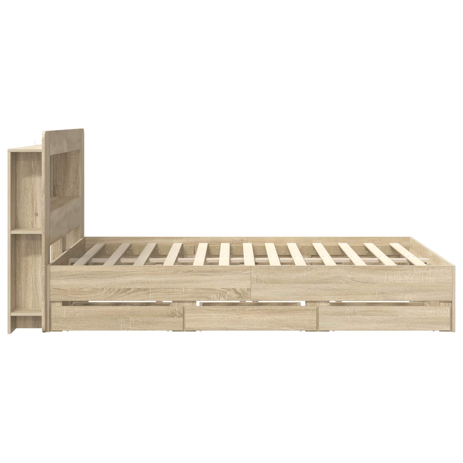 Σκελετός κρεβατιού με αποθήκευση Sonoma Δρυς 150 x 200 cm - Pakobazaar