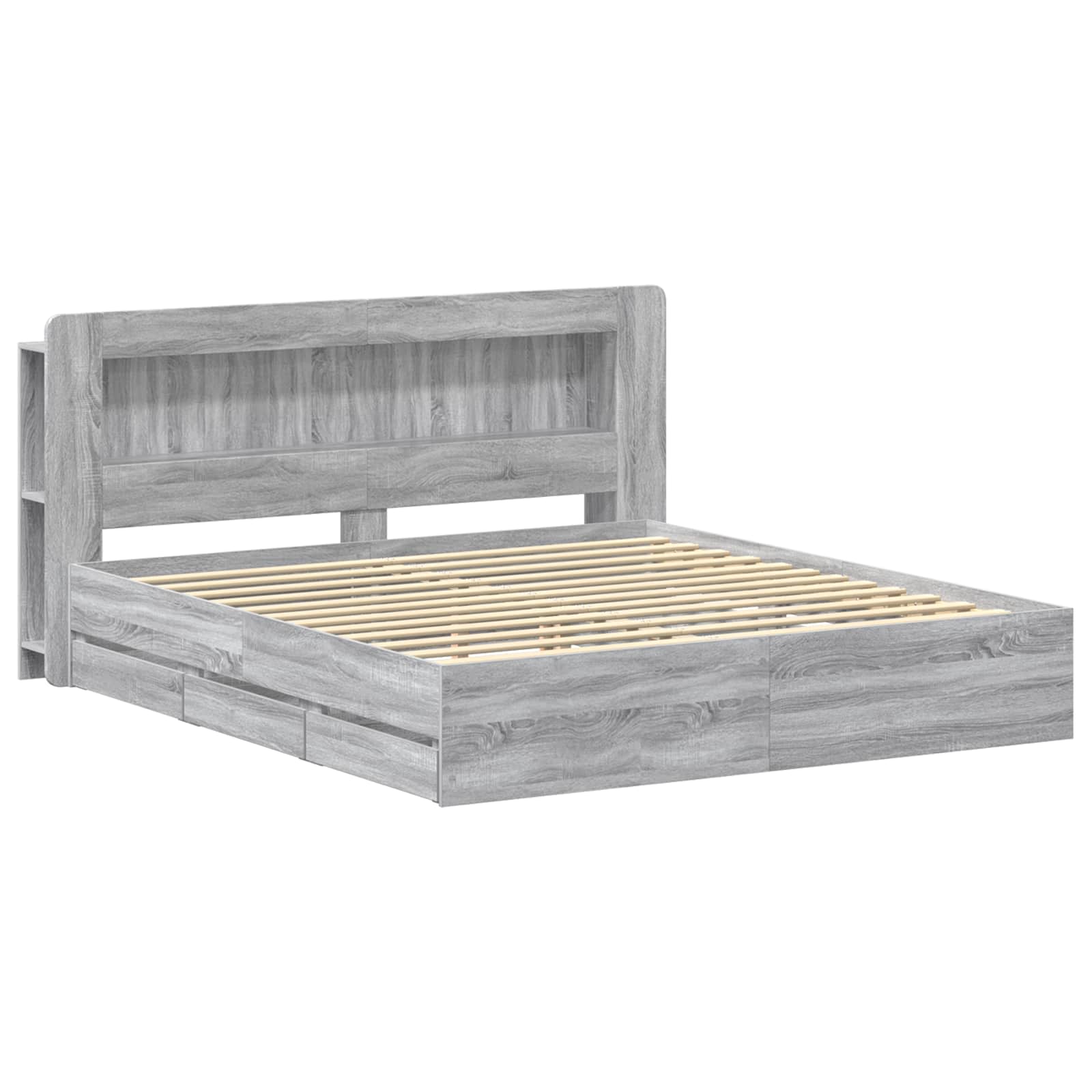Σκελετός κρεβατιού με αποθήκευση Γκρι Sonoma 180 x 200 cm - Pakobazaar