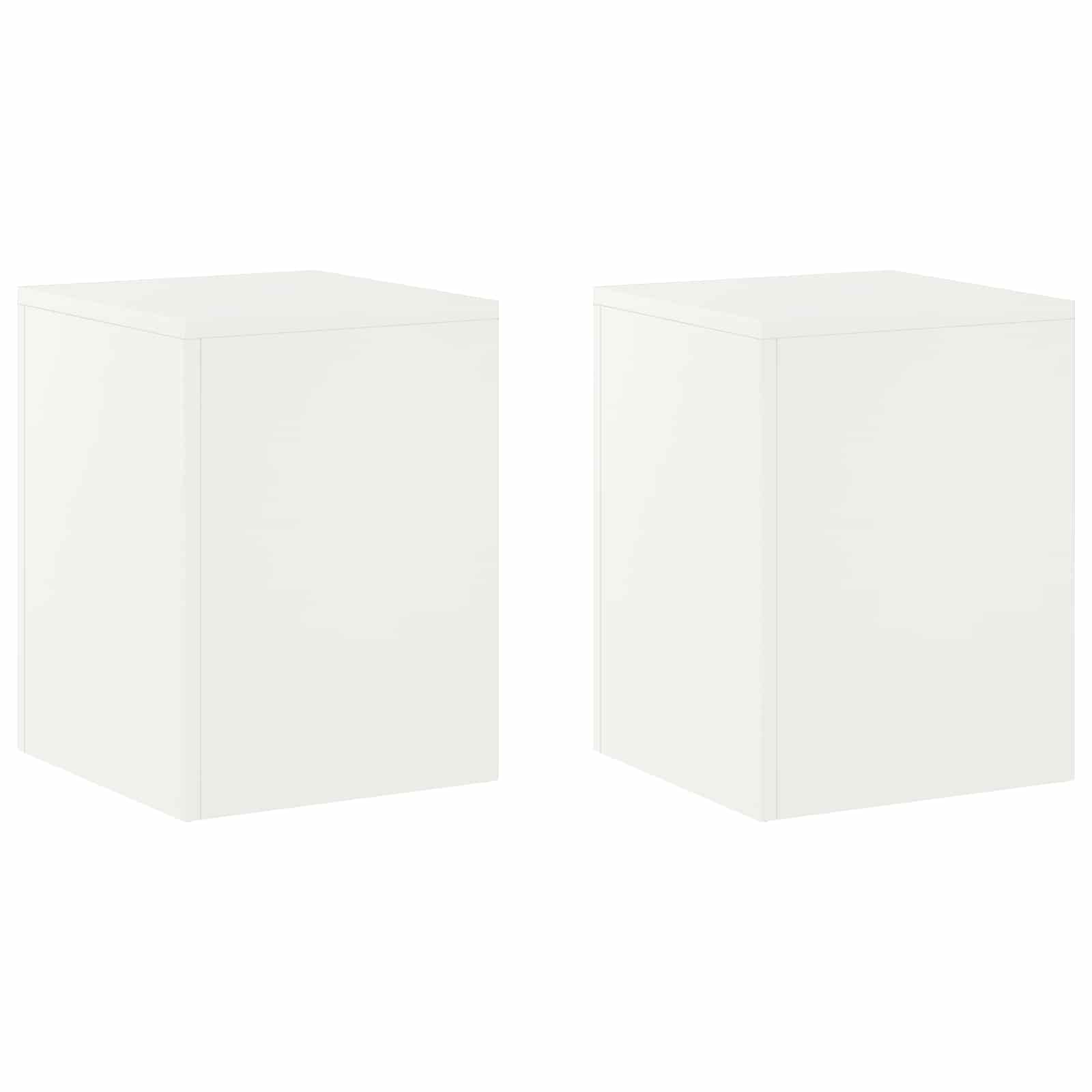 Βάση φυτών 2 pcs Λευκό 30 x 30 x 40 cm Ατσάλι - Pakobazaar
