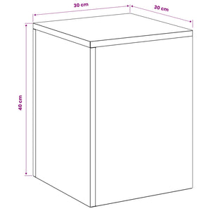 Βάση φυτών 2 pcs Λευκό 30 x 30 x 40 cm Ατσάλι - Pakobazaar