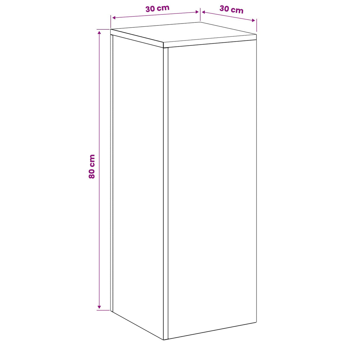 Βάση φυτών Ασημί 30 x 30 x 80 cm Ατσάλι - Pakobazaar