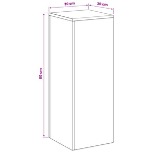 Βάση φυτών Ασημί 30 x 30 x 80 cm Ατσάλι - Pakobazaar