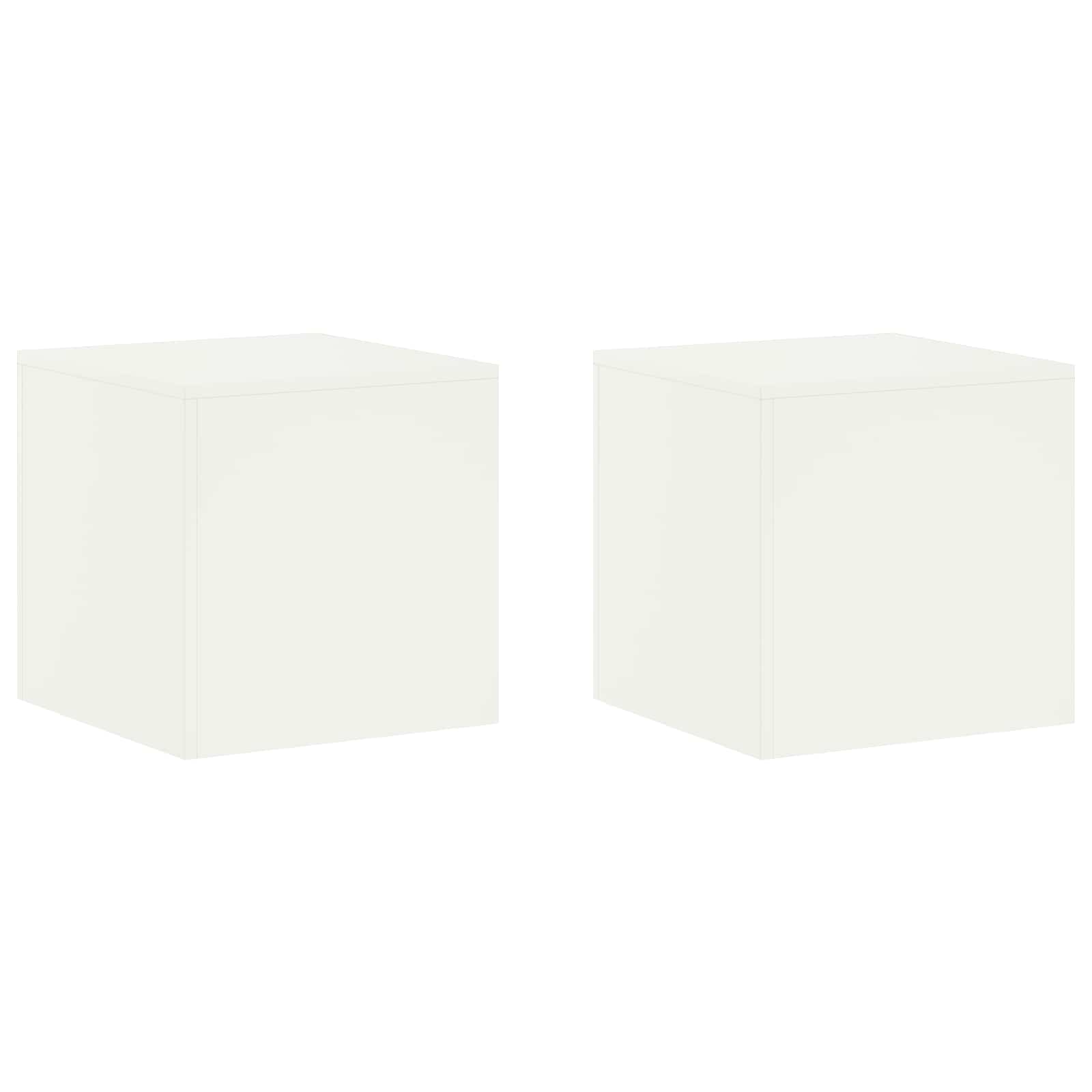 Βάση φυτών 2 pcs Λευκό 40 x 40 x 40 cm Ατσάλι - Pakobazaar