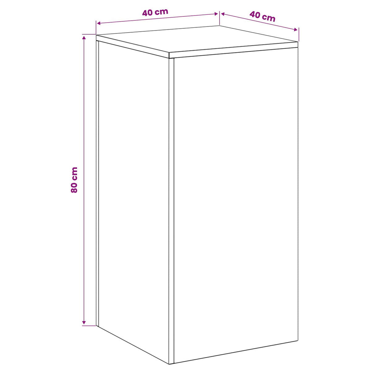 Βάση φυτών Λαδί 40 x 40 x 80 cm Ατσάλι Σκληρυθέν στον Αέρα - Pakobazaar