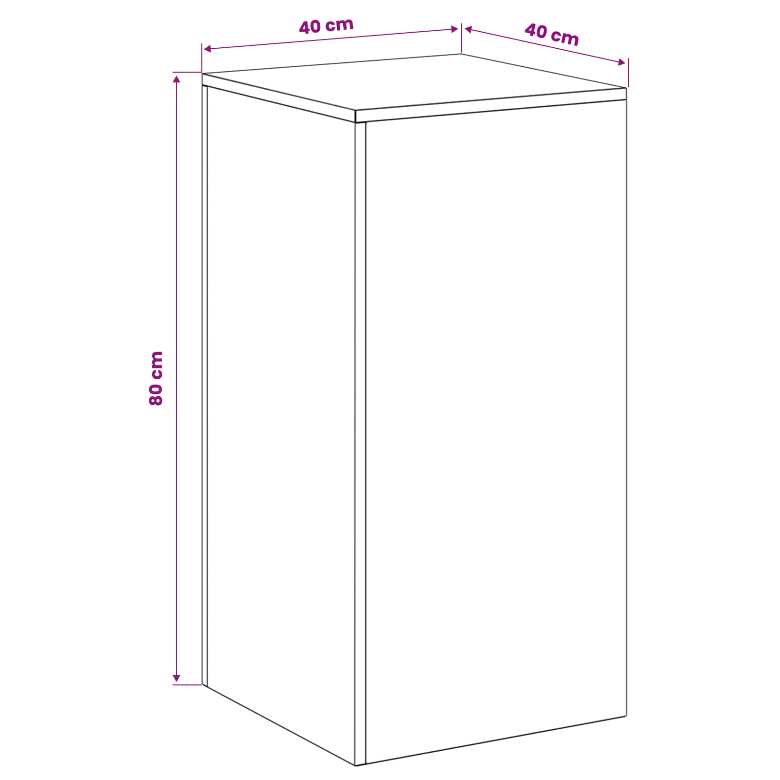 Βάση φυτών Ασημί 40 x 40 x 80 cm Ατσάλι - Pakobazaar