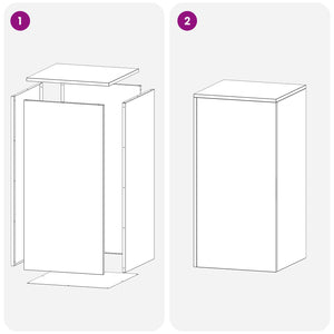 Βάση φυτών 2 pcs Ασημί 40 x 40 x 80 cm Ατσάλι - Pakobazaar