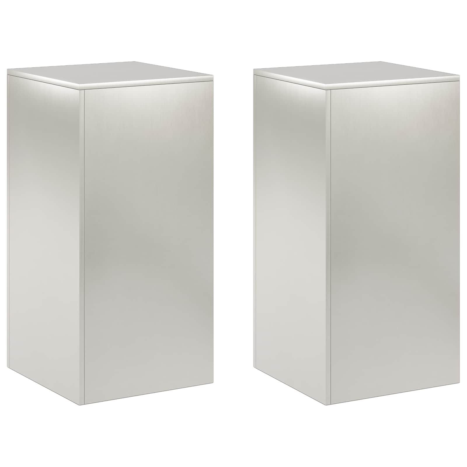 Βάση φυτών 2 pcs Ασημί 40 x 40 x 80 cm Ατσάλι - Pakobazaar