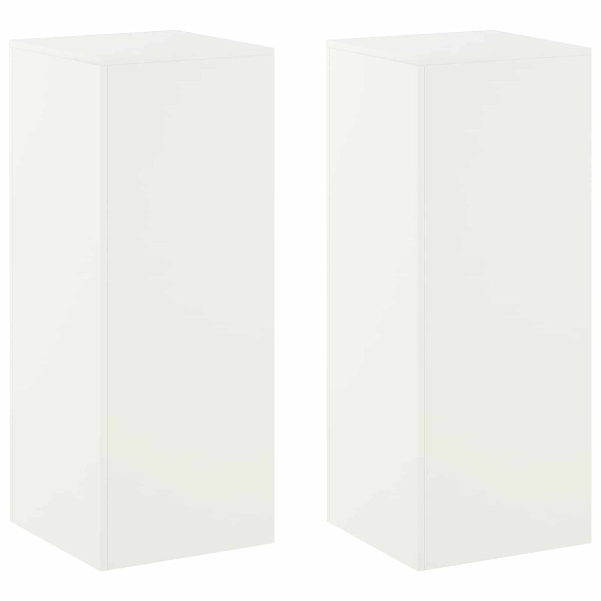 Βάση φυτών 2 pcs Λευκό 40 x 40 x 100 cm Ατσάλι