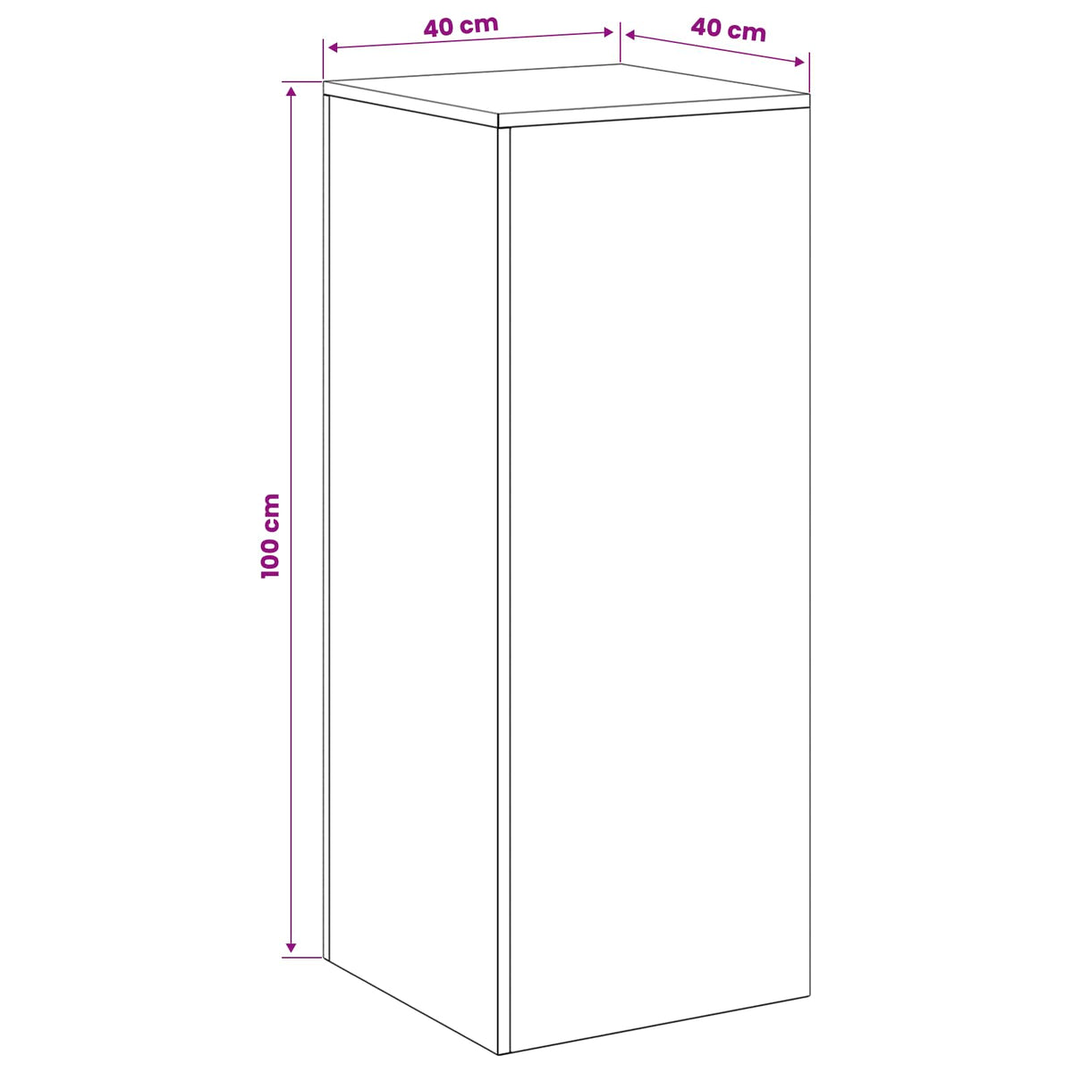 Βάση φυτών Ανθρακί 40 x 40 x 100 cm Ανοξείδωτο Ατσάλι - Pakobazaar