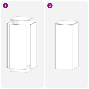 Βάση φυτών 2 pcs Ανθρακί 40 x 40 x 100 cm Γαλβανισμένος Χάλυβας