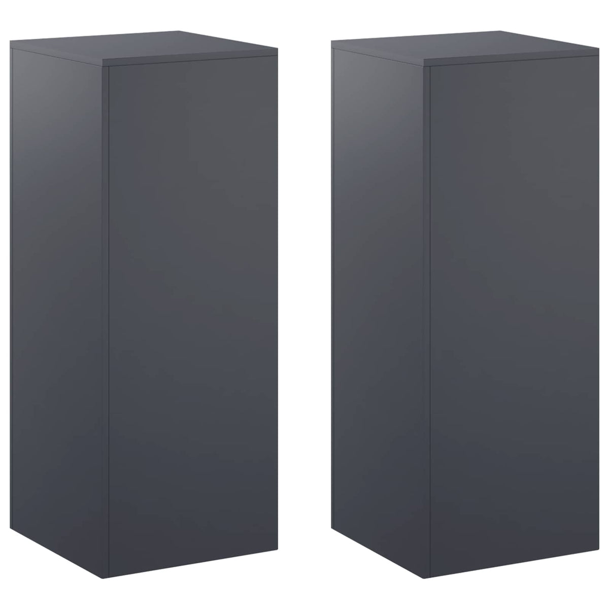 Βάση φυτών 2 pcs Ανθρακί 40 x 40 x 100 cm Γαλβανισμένος Χάλυβας
