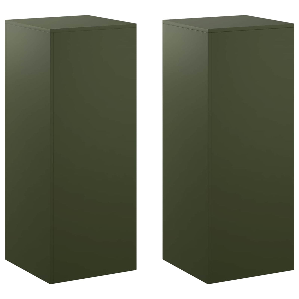 Βάση φυτών 2 pcs Λαδί 40 x 40 x 100 cm Ατσάλι