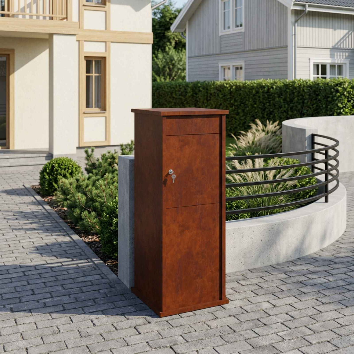 γραμματοκιβώτιο Σκ rusty 40 x 40 x 100 cm - Pakobazaar