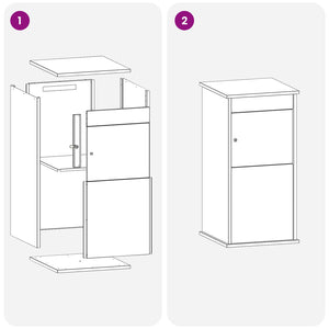 γραμματοκιβώτιο Ανθρακί 50 x 52 x 100 cm Ατσάλι