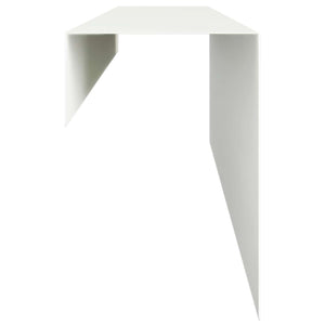 Προφίλ επικάλυψης κήπου 2 τμχ. 100 x 10 x 15 cm Ατσάλι Λευκό