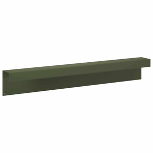 Προφίλ επικάλυψης κήπου 10 τμχ. 100 x 10 x 15 cm Ατσάλι Λαδί
