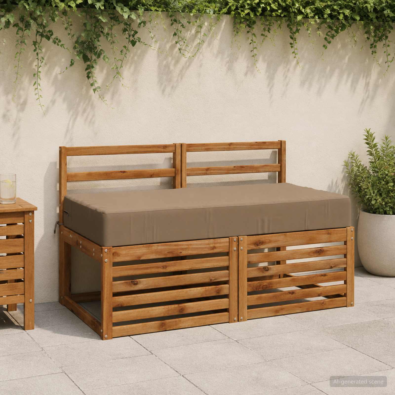 Μαξιλάρια Καθίσματος SOEST 100% Πολυεστέρας Taupe