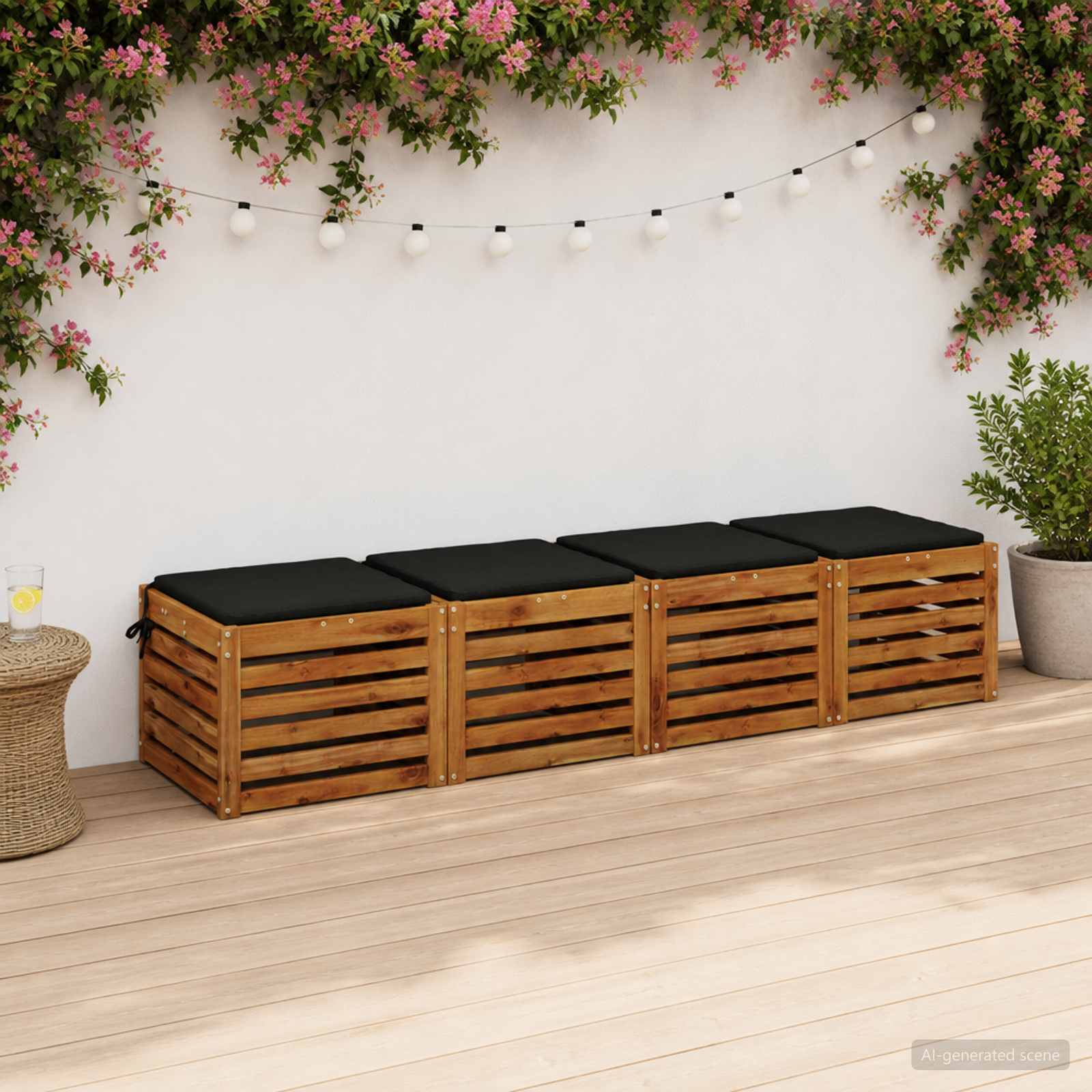 Μαξιλάρια καθιστικού 4 κομματιών SOEST 4 τμχ. 100% Πολυεστέρας