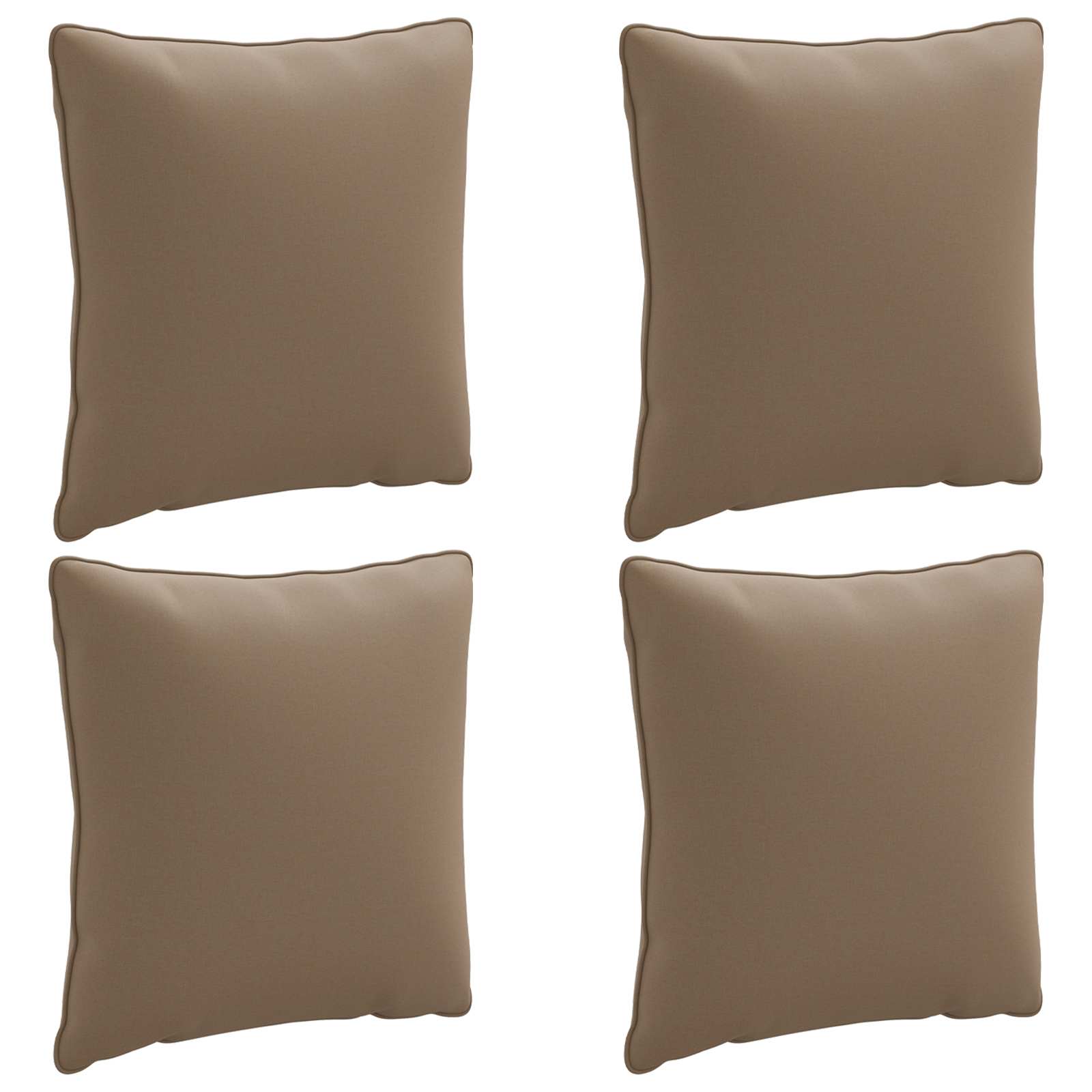 4-Τεμαχίων Μαξιλάρια Πλάτης PUTTEN 4 pcs 100% Πολυεστέρας Taupe - Pakobazaar