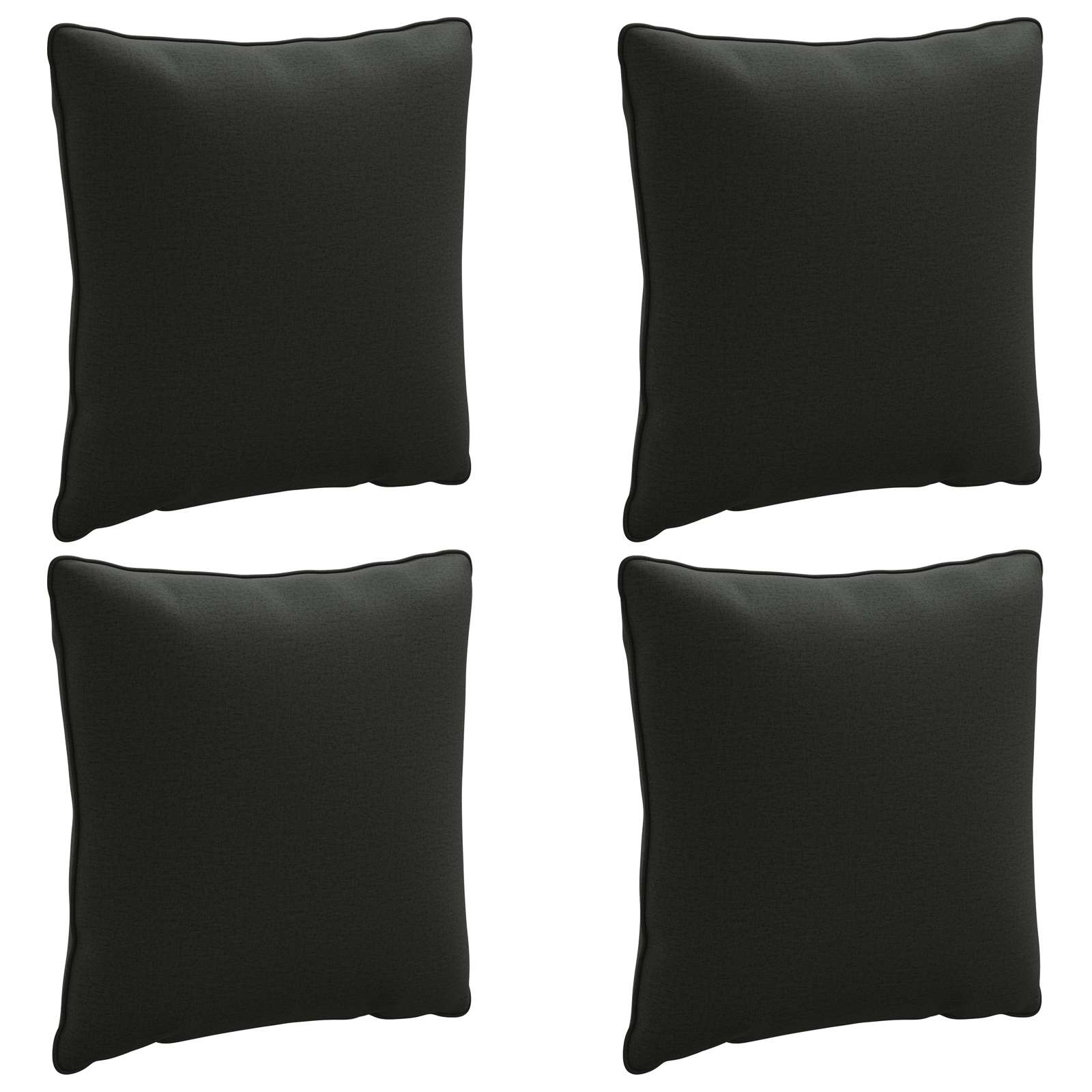 4-Τεμαχίων Μαξιλάρια Πλάτης PUTTEN 4 pcs 100% Πολυεστέρας Μαύρο - Pakobazaar