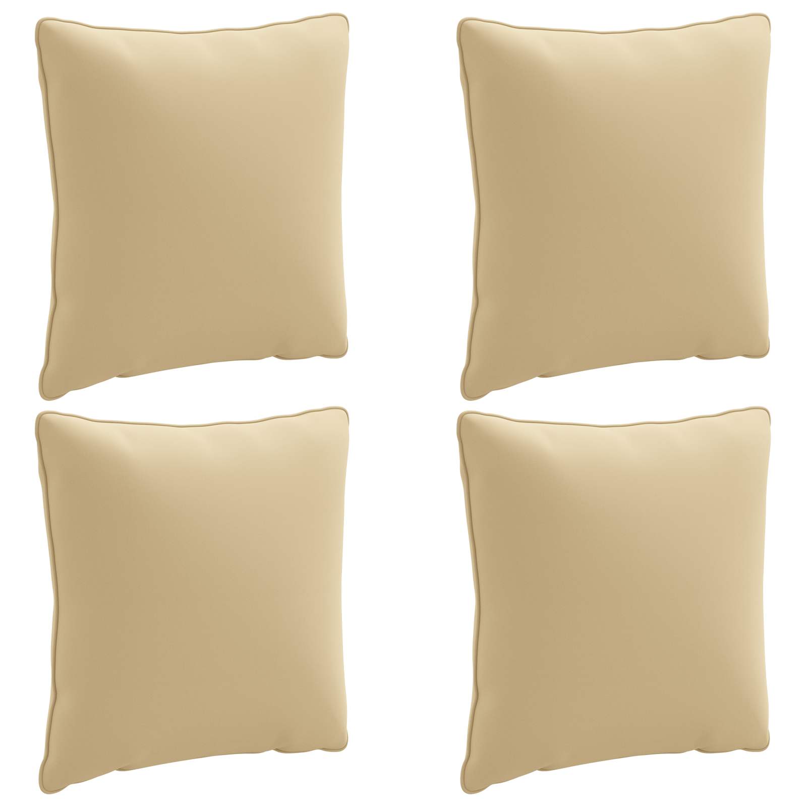 4-Τεμαχίων Μαξιλάρια Πλάτης PUTTEN 4 pcs 100% Πολυεστέρας Μπεζ - Pakobazaar