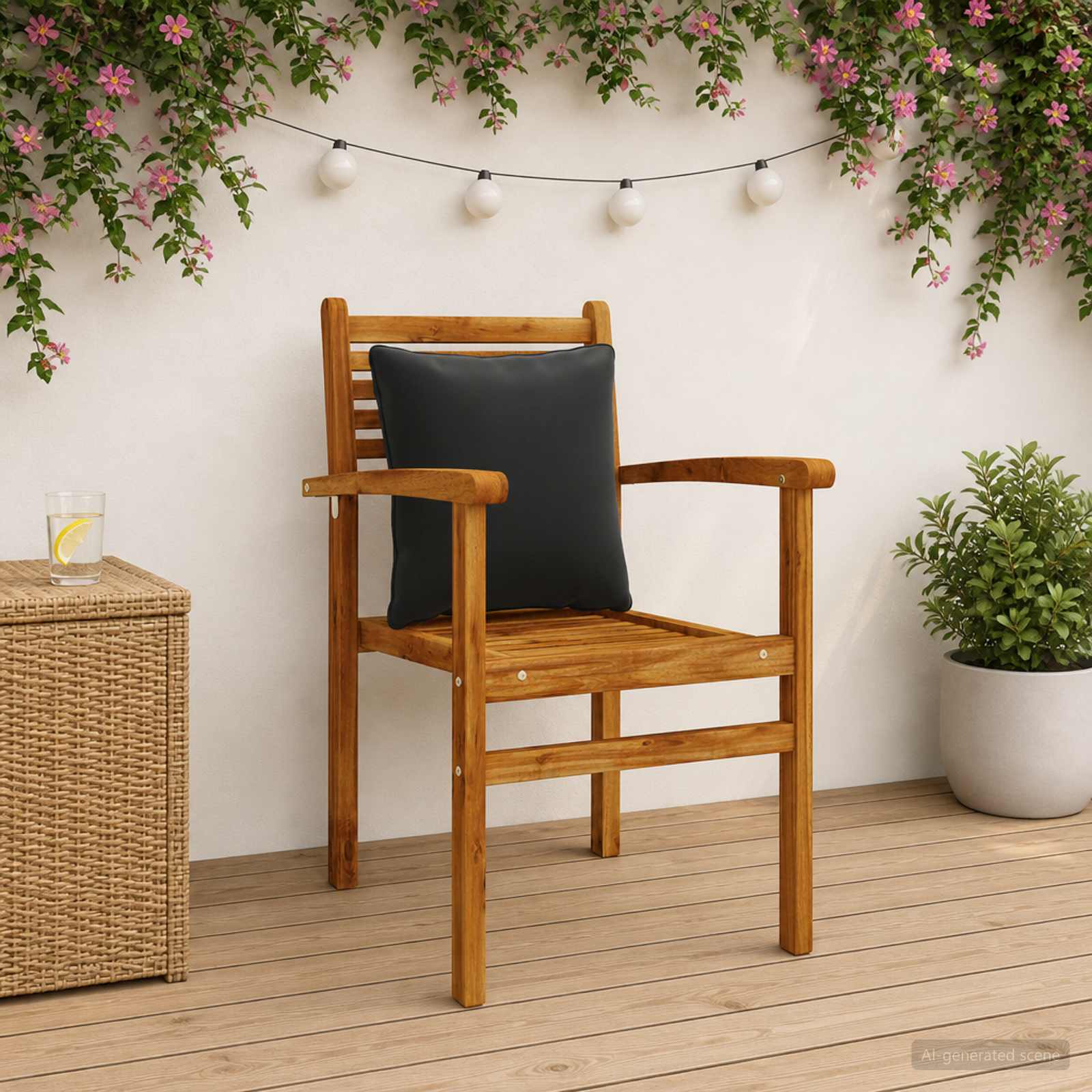 4-Τεμαχίων Μαξιλάρια Πλάτης PUTTEN 4 pcs 100% Πολυεστέρας Μαύρο - Pakobazaar
