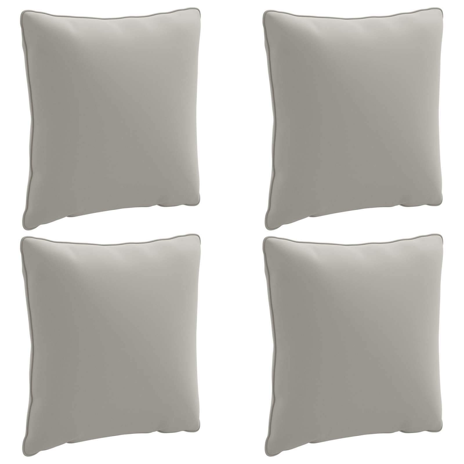 4-Τεμαχίων Μαξιλάρια Πλάτης PUTTEN 4 pcs 100% Πολυεστέρας Γκρι - Pakobazaar