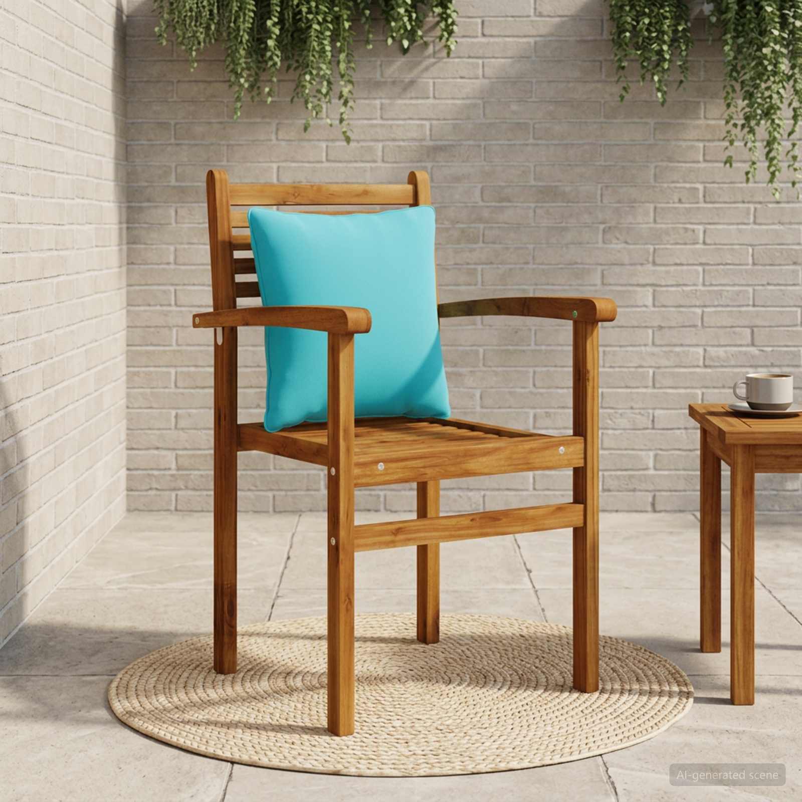 1-Τεμαχίου Μαξιλάρι Πλάτης PUTTEN 100% Πολυεστέρας Τιρκουάζ - Pakobazaar