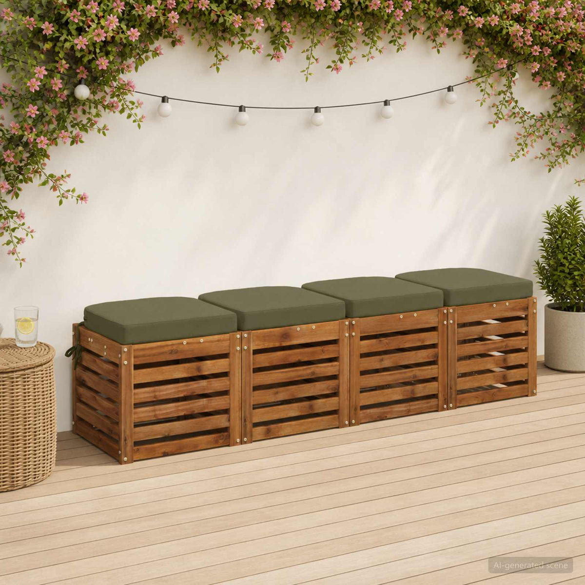 Σετ Μαξιλαριών 4 Τεμαχίων SOEST 4 pcs 100% Πολυεστέρας Λαδί - Pakobazaar