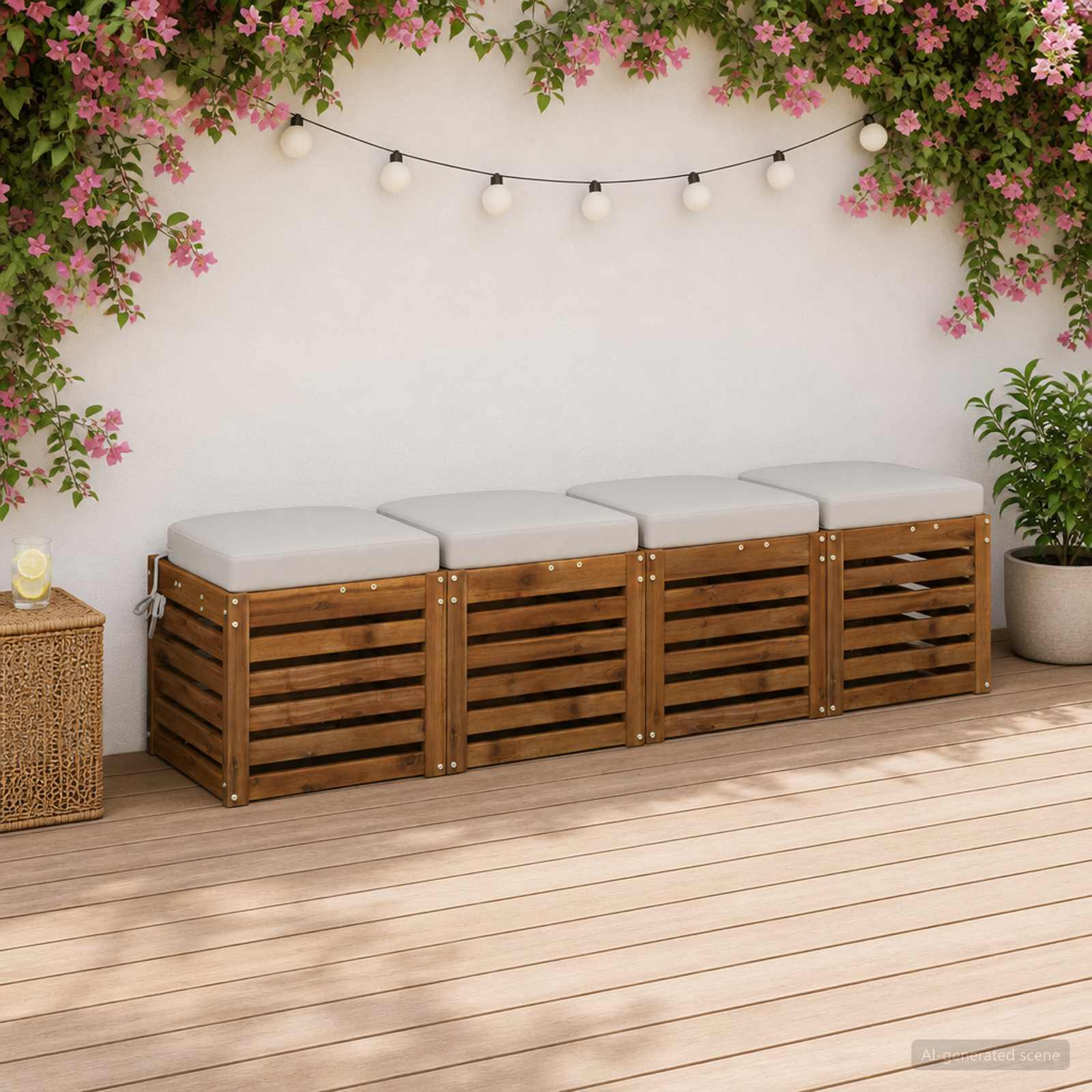 Σετ Μαξιλαριών 4 Τεμαχίων SOEST 4 pcs 100% Πολυεστέρας Λευκό