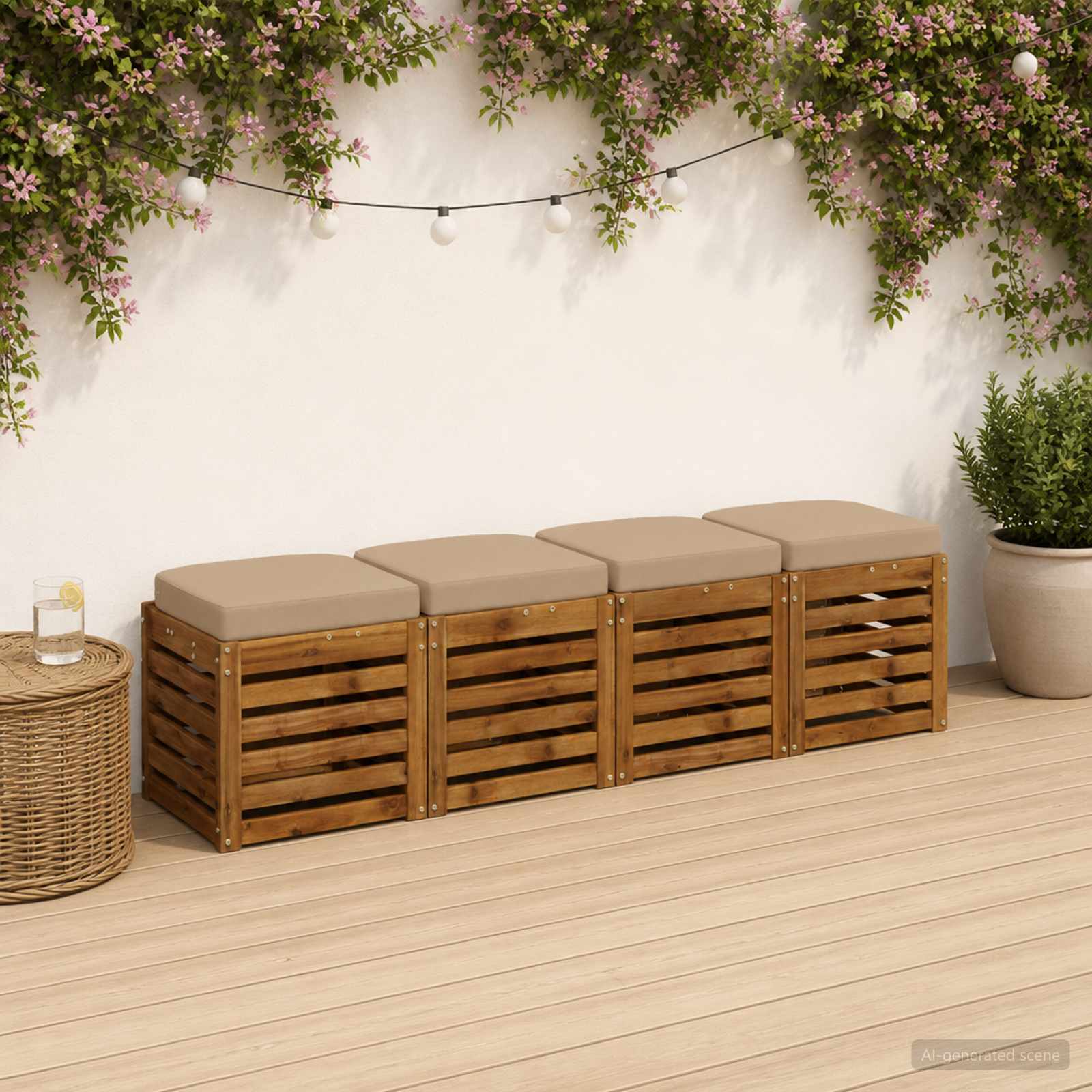 Σετ Μαξιλαριών 4 Τεμαχίων SOEST 4 pcs 100% Πολυεστέρας Άμμος