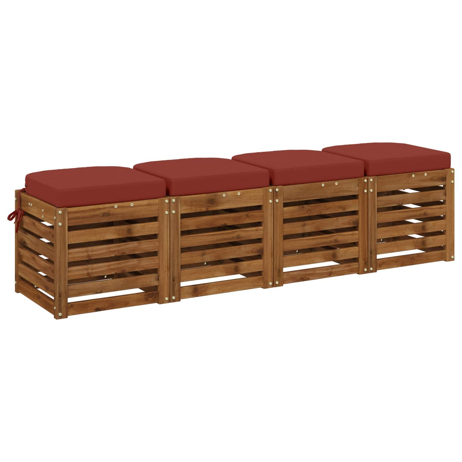 Σετ Μαξιλαριών 4 Τεμαχίων SOEST 4 pcs 100% Πολυεστέρας Κόκκινο - Pakobazaar