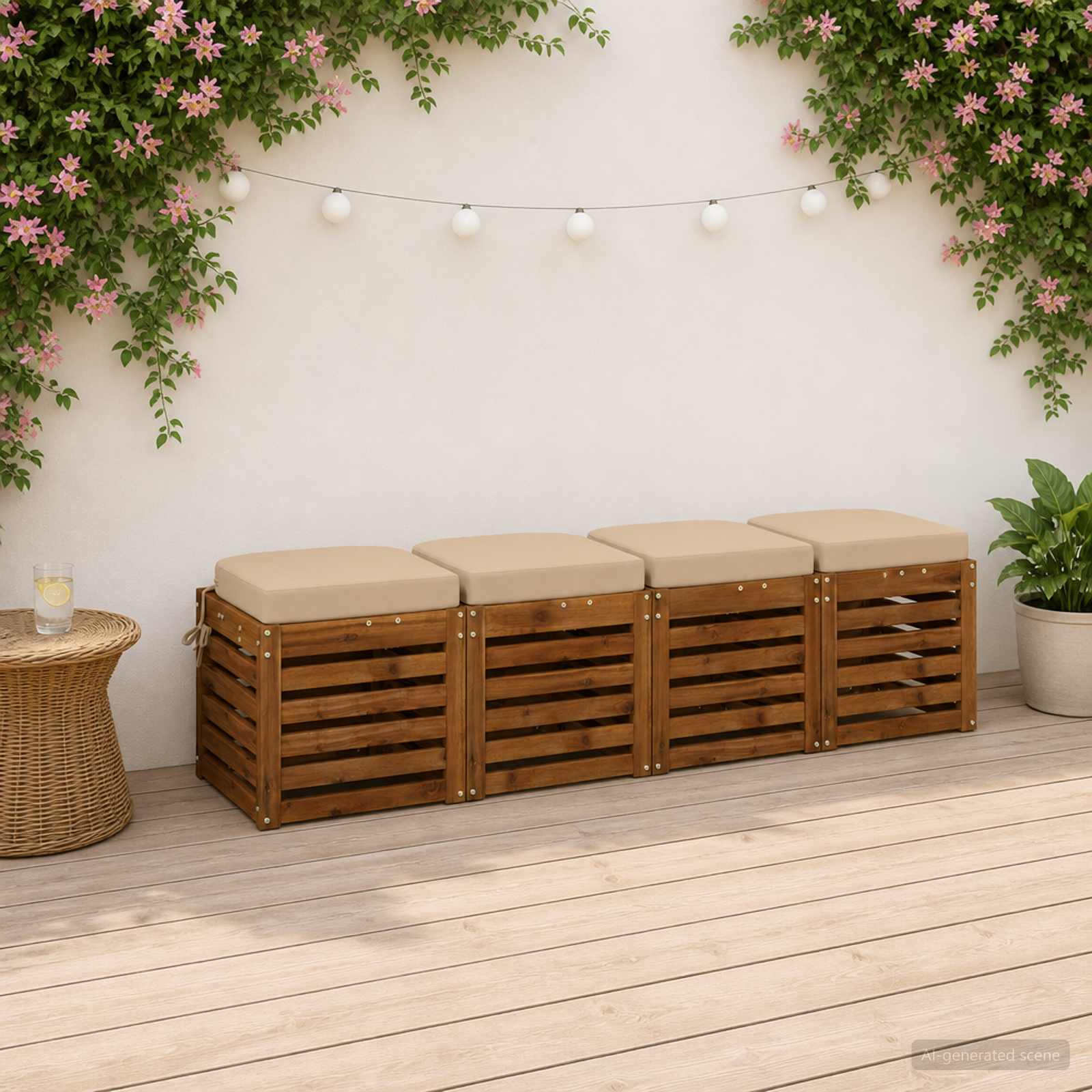 Σετ Μαξιλαριών 4 Τεμαχίων SOEST 4 pcs 100% Πολυεστέρας Κρεμ