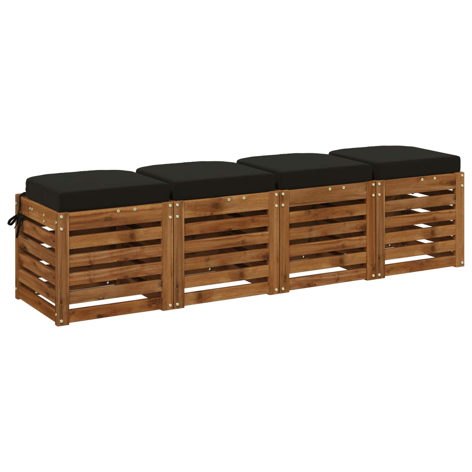 Σετ Μαξιλαριών 4 Τεμαχίων SOEST 4 pcs 100% Πολυεστέρας Μαύρο - Pakobazaar