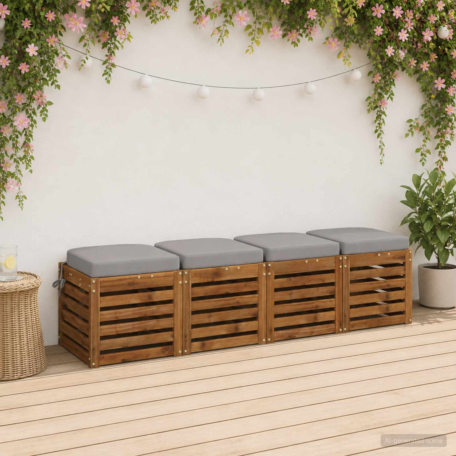 Σετ Μαξιλαριών 4 Τεμαχίων SOEST 4 pcs 100% Πολυεστέρας Γκρι - Pakobazaar