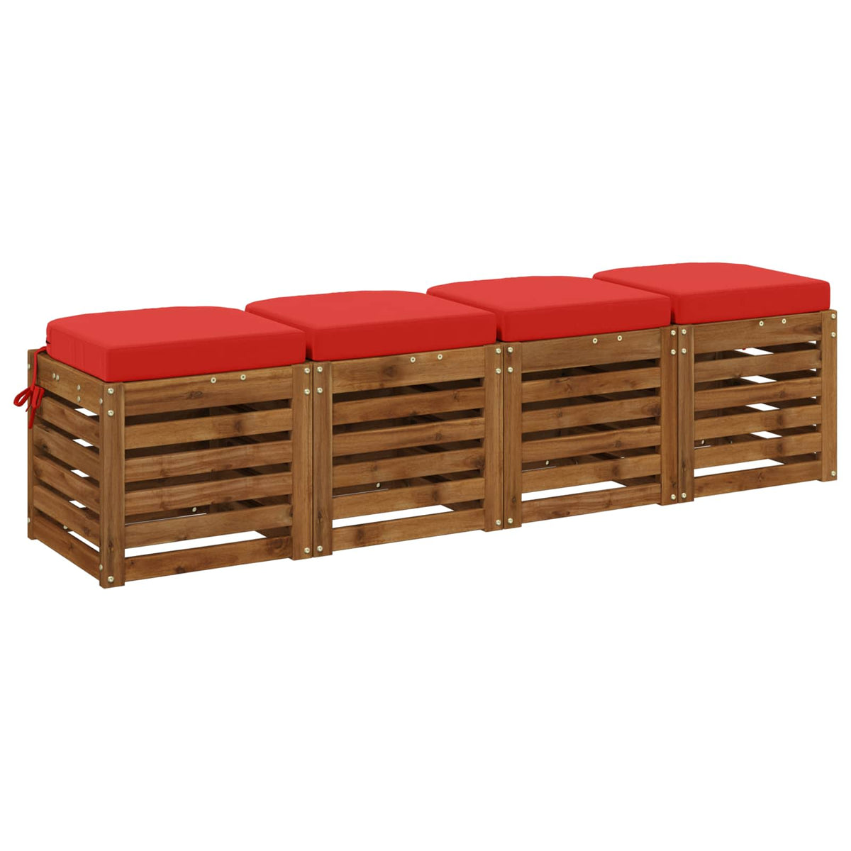 Σετ Μαξιλαριών 4 Τεμαχίων SOEST 4 pcs 100% Πολυεστέρας Κόκκινο - Pakobazaar