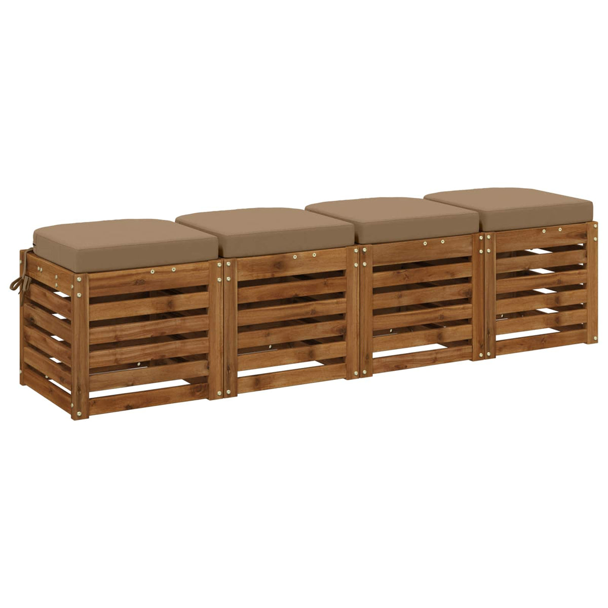 Σετ Μαξιλαριών 4 Τεμαχίων SOEST 4 pcs 100% Πολυεστέρας Taupe - Pakobazaar