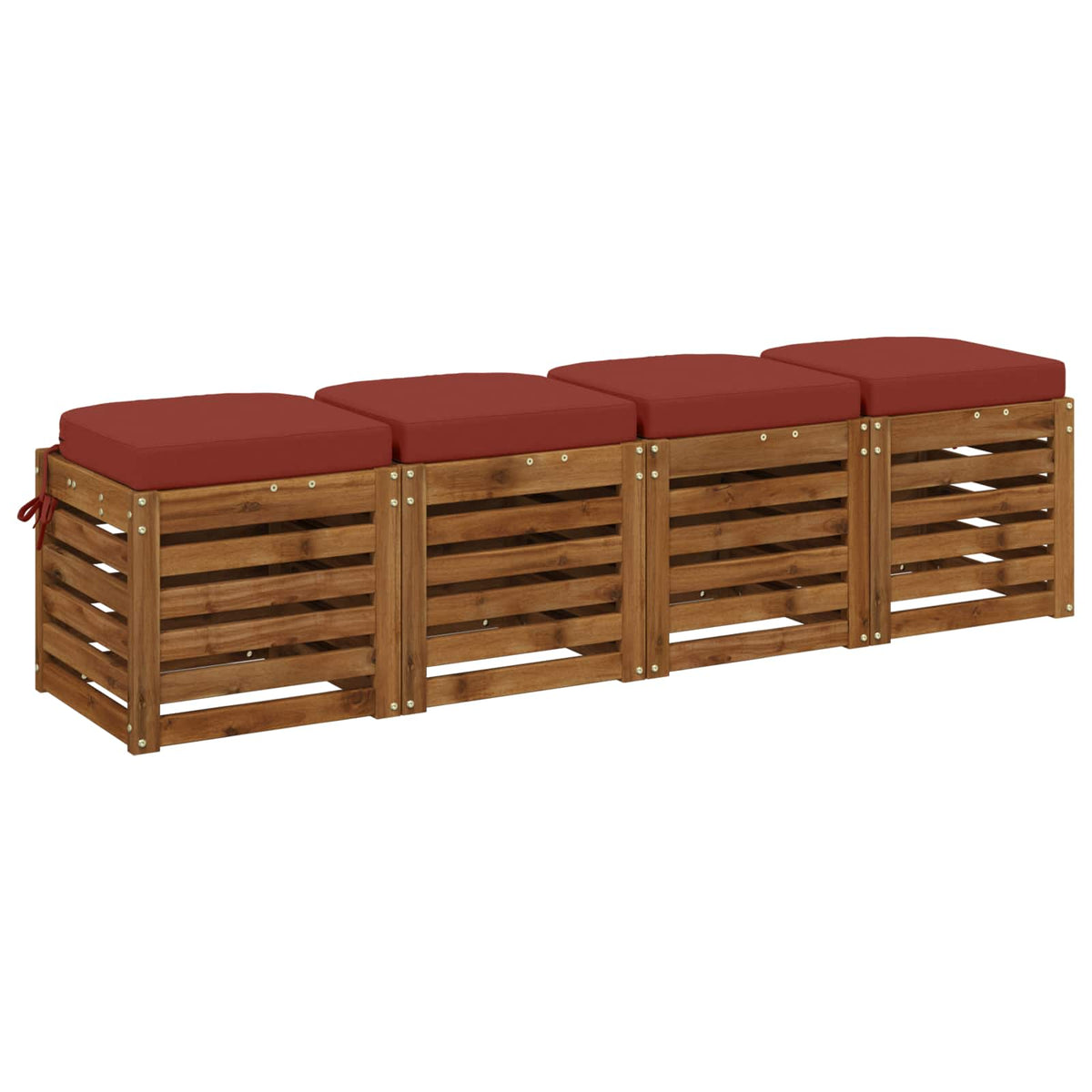 Σετ Μαξιλαριών 4 Τεμαχίων SOEST 4 pcs 100% Πολυεστέρας Κόκκινο - Pakobazaar
