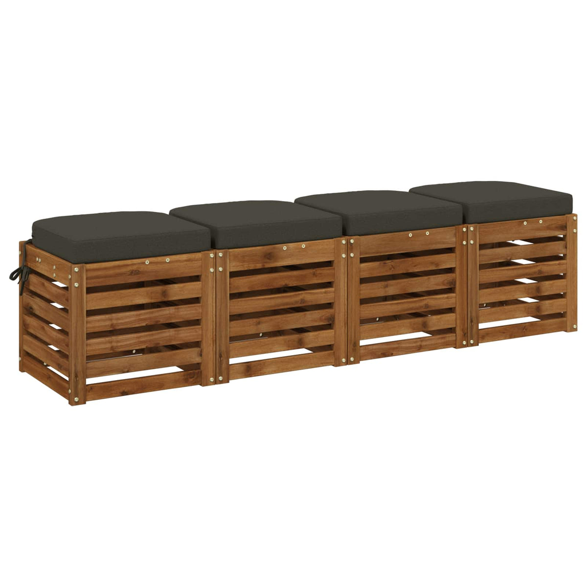 Σετ Μαξιλαριών 4 Τεμαχίων SOEST 4 pcs 100% Πολυεστέρας Ανθρακί